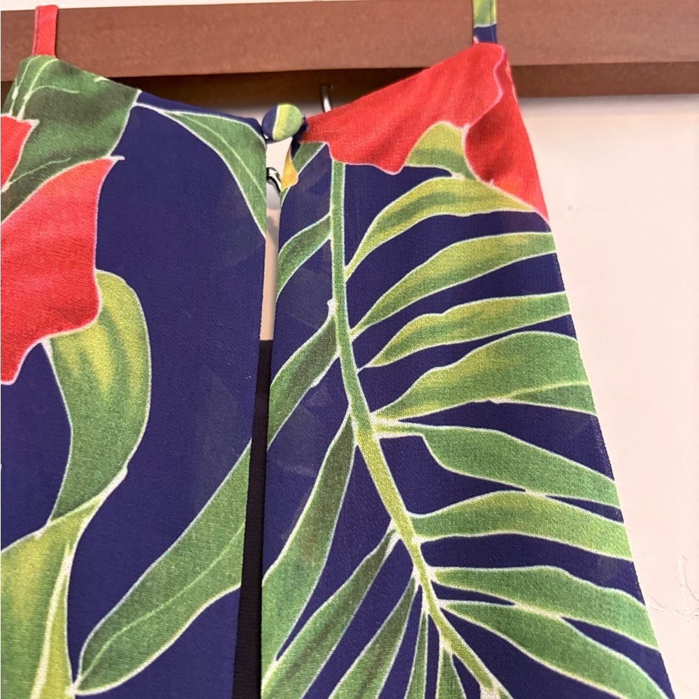 Privacy Please Halter Lehunt Dress in Blue sz XS | blue revolve hibiscus dress - Picture 7 of 9